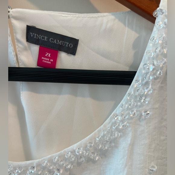 Vince Camuto  Sleeveless Top AFTERGLOW IN IVORY - Picture 8 of 16